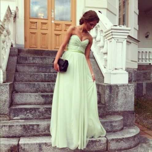 mint green empire dress